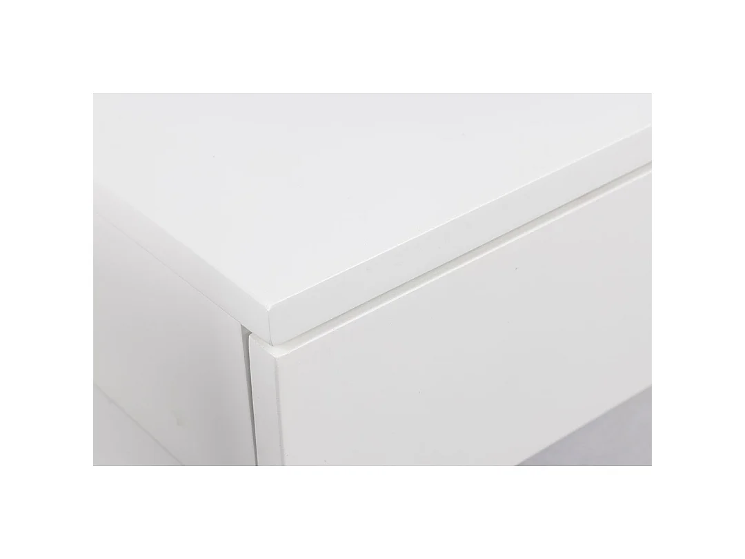 Comodino Ashlan 1 cassetto 1 ripiano bianco.