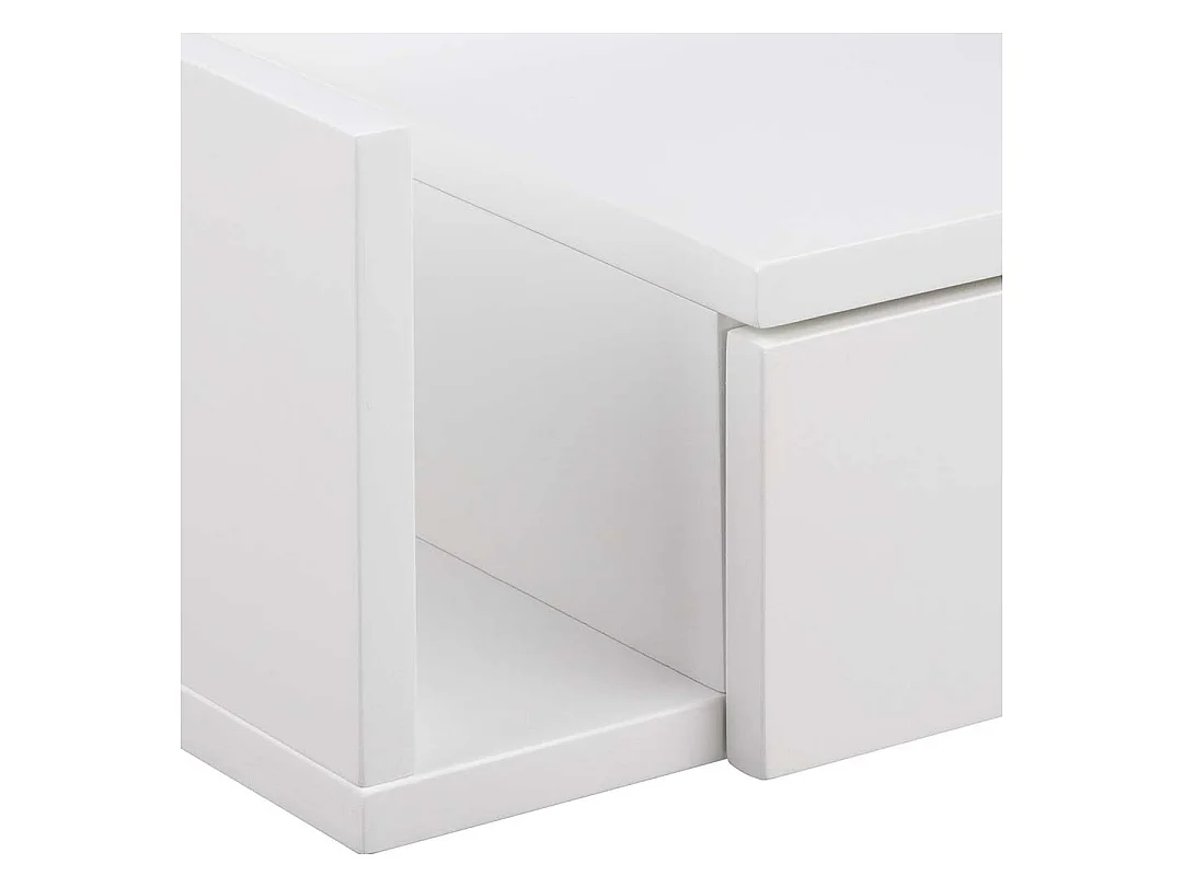 Comodino Ashlan 1 cassetto 1 ripiano bianco.