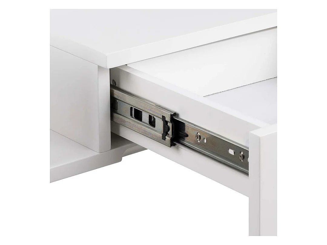 Comodino Ashlan 1 cassetto 1 ripiano bianco.
