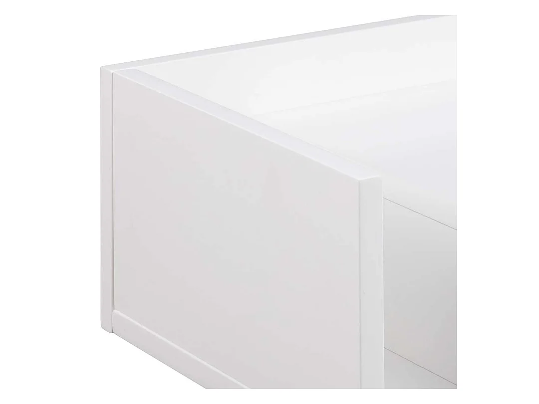 Comodino Ashlan 1 cassetto 1 ripiano bianco.