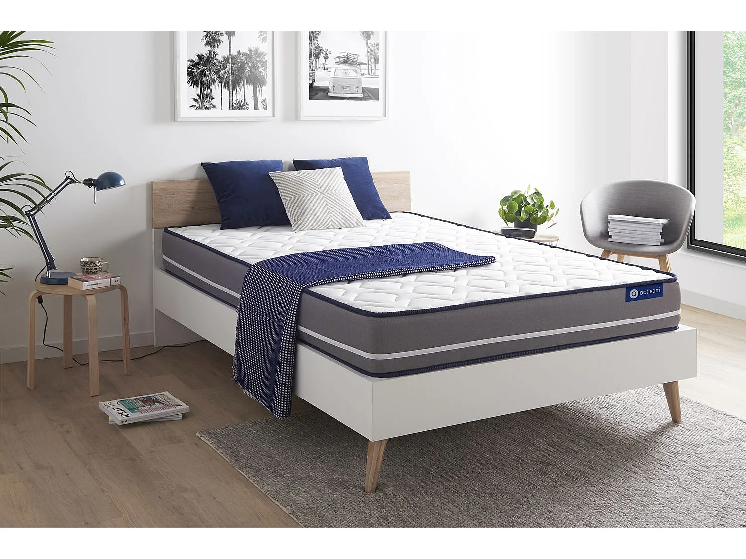 Actilatex pur matras 180x210cm , Matrasdikte : 20 cm , Latex en traagschuim , Stevig, 3 comfortzones