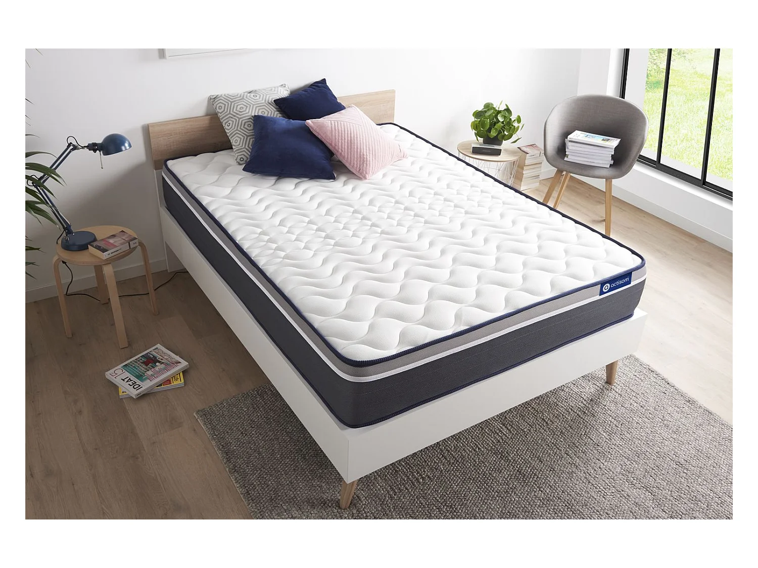 Matelas 135x190 cm Latex et mémoire de forme - Actilatex Plus
