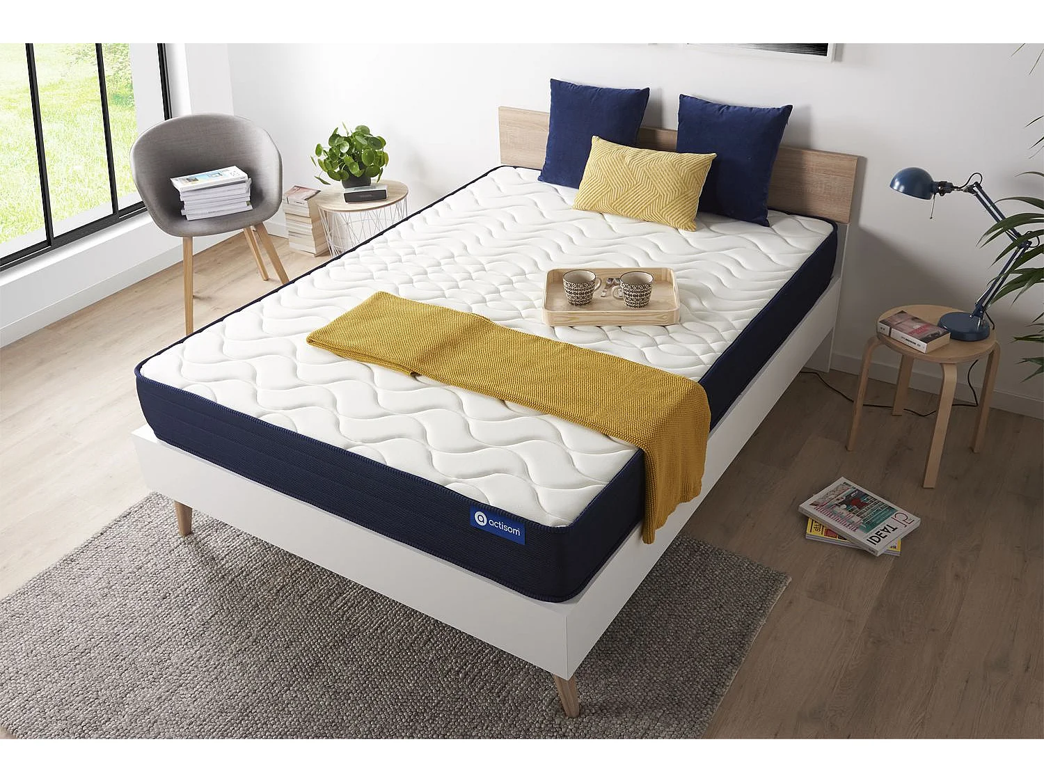 Actilatex sleep matras 75x190cm , Matrasdikte : 22 cm , Latex en traagschuim , Gebalanceerd, 5 comfortzones