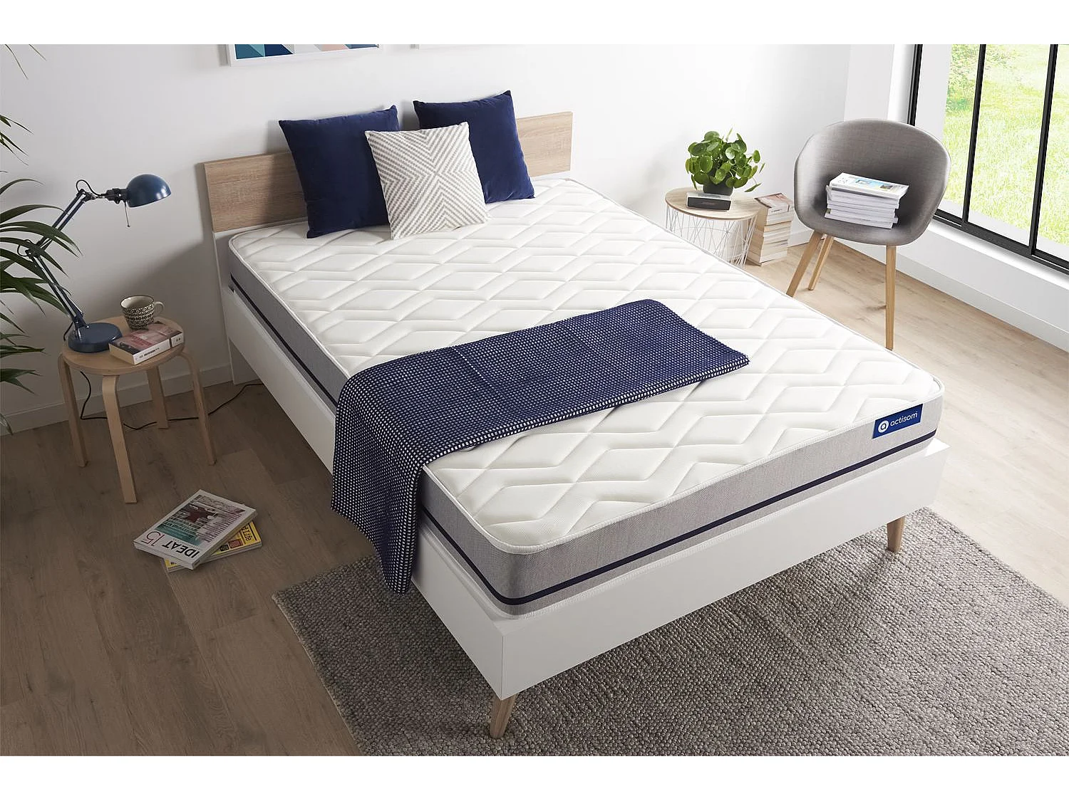 Matelas 70x210 cm Latex et mémoire de forme - Actilatex Soft