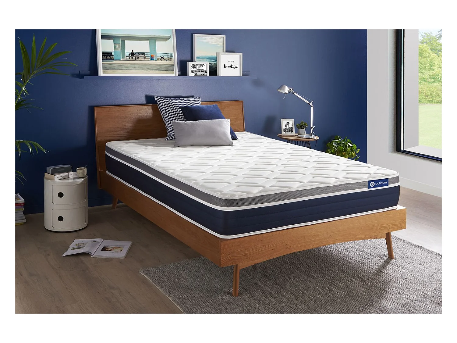 Actiflex confort matras 180x220cm , Matrasdikte : 26 cm , Pocketveren en traagschuim , Vrij stevig, 7 comfortzones