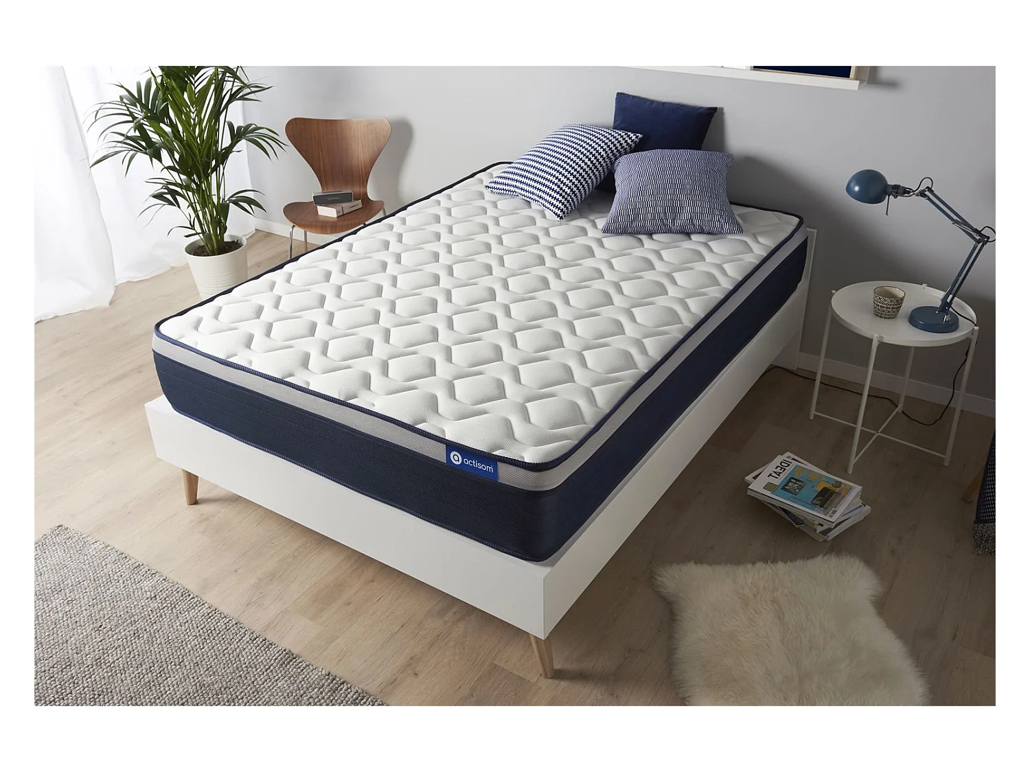 Actimemo max matras 180x220cm , Matrasdikte : 26 cm , Traagschuim , Stevig, 7 comfortzones
