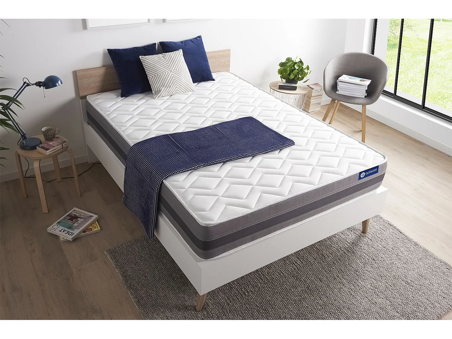 Matelas 80x210 cm Latex et mémoire de forme - Actilatex Relax