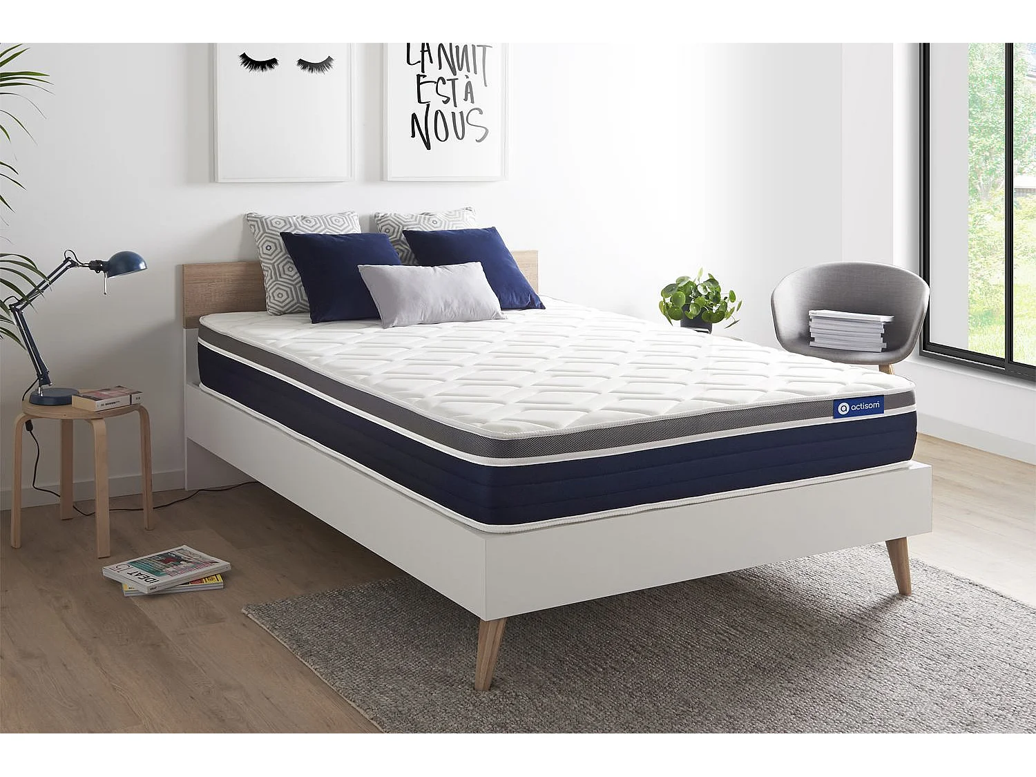 Colchão ACTISOM Actilatex Confort (150x195 cm - Espuma Viscoelástica- Altura: 26 cm)