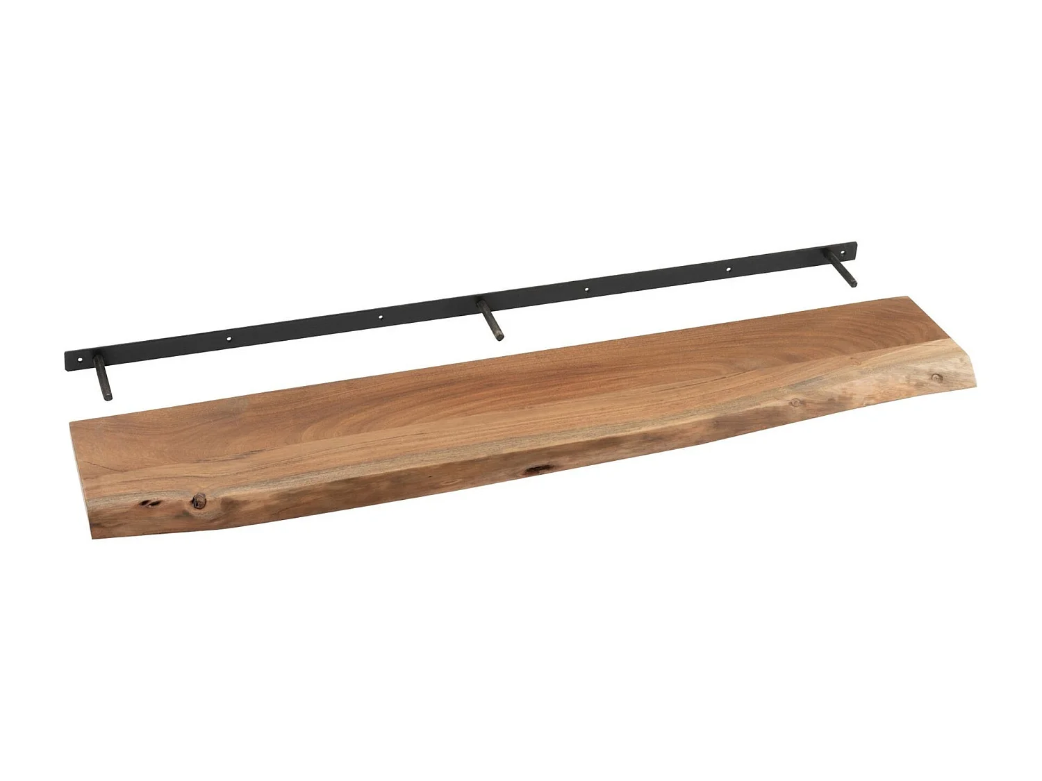 Etagère murale rectangulaire en bois d'acacia L115 (lot de 2) - EDGAR