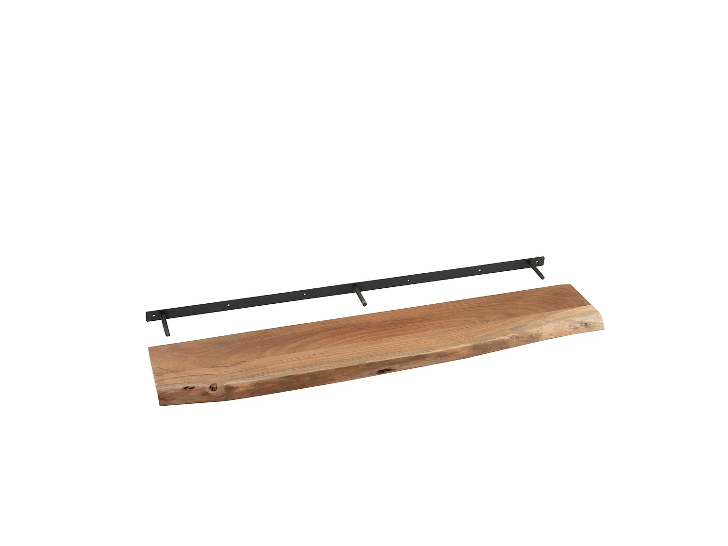 Etagère murale rectangulaire en bois d'acacia L115 (lot de 2) - EDGAR