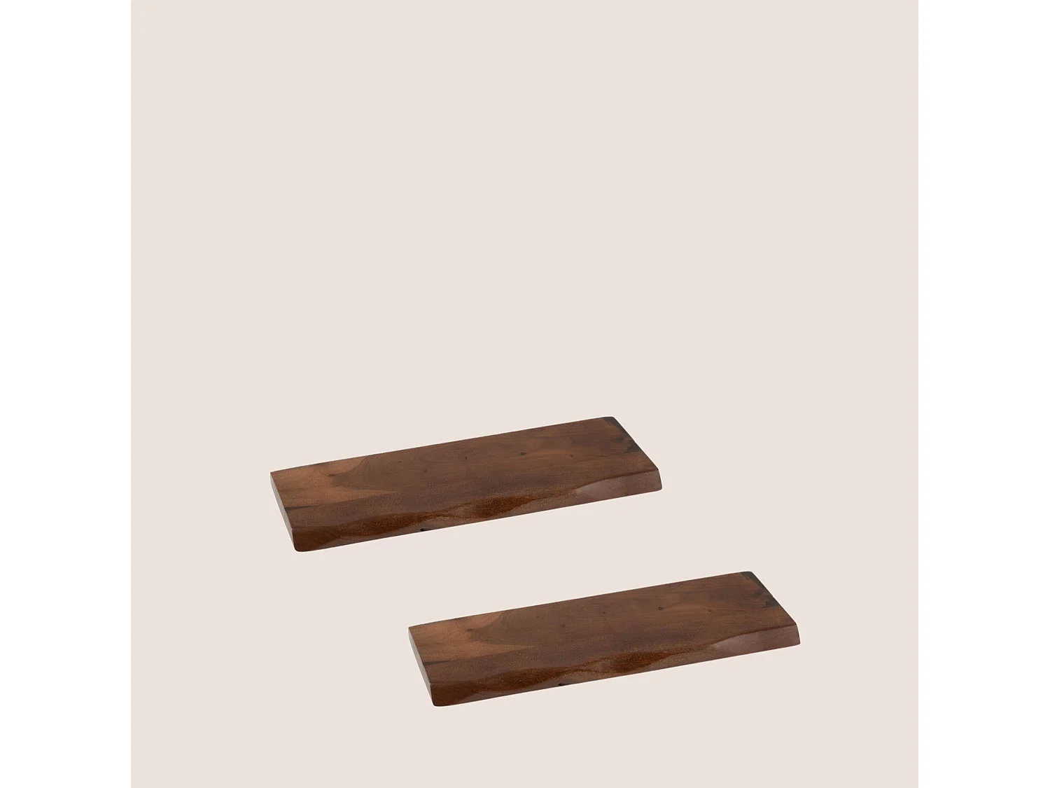 Etagère murale rectangulaire en bois d'acacia L70 (lot de 2) - EDGAR