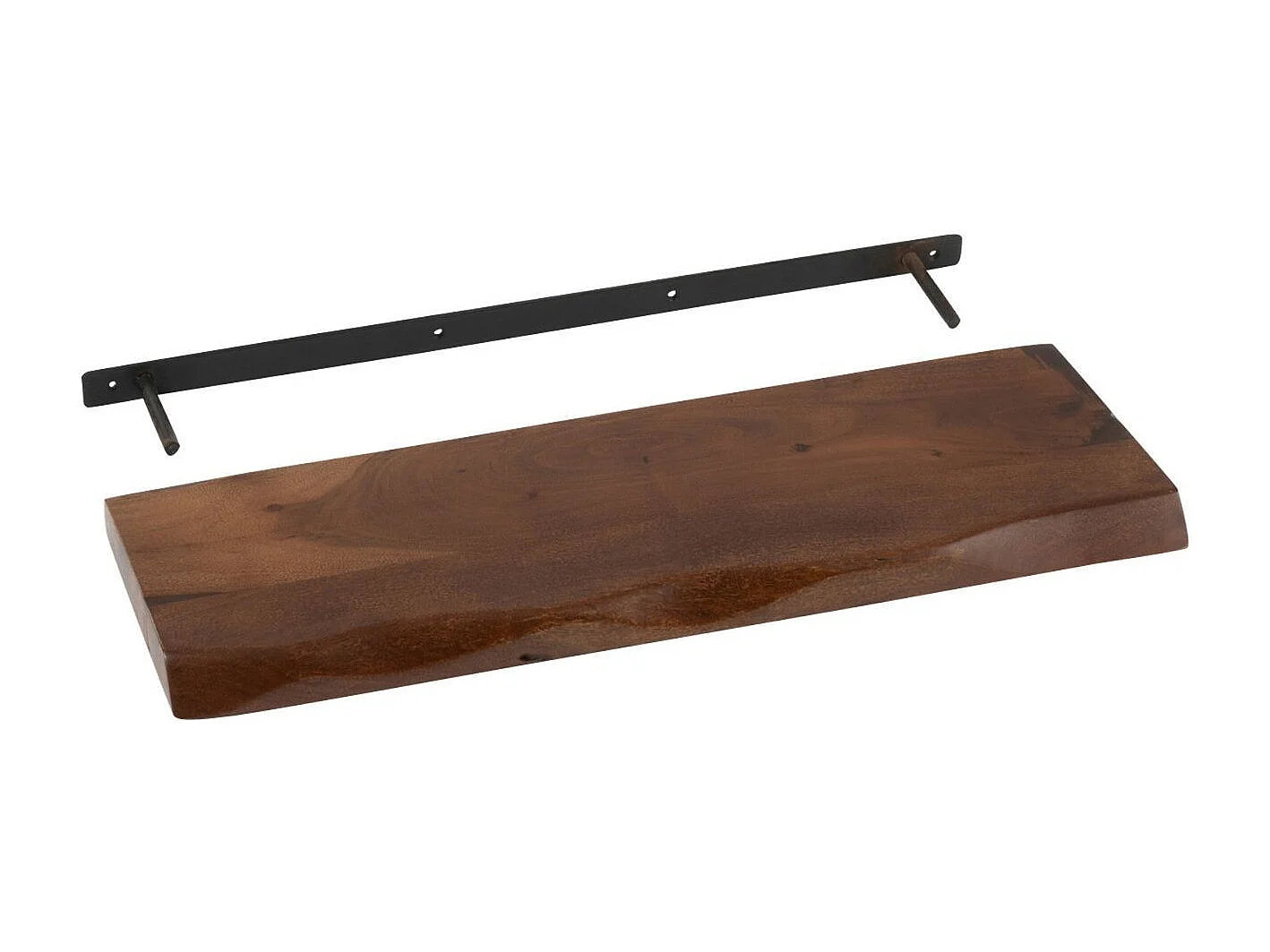 Etagère murale rectangulaire en bois d'acacia L70 (lot de 2) - EDGAR