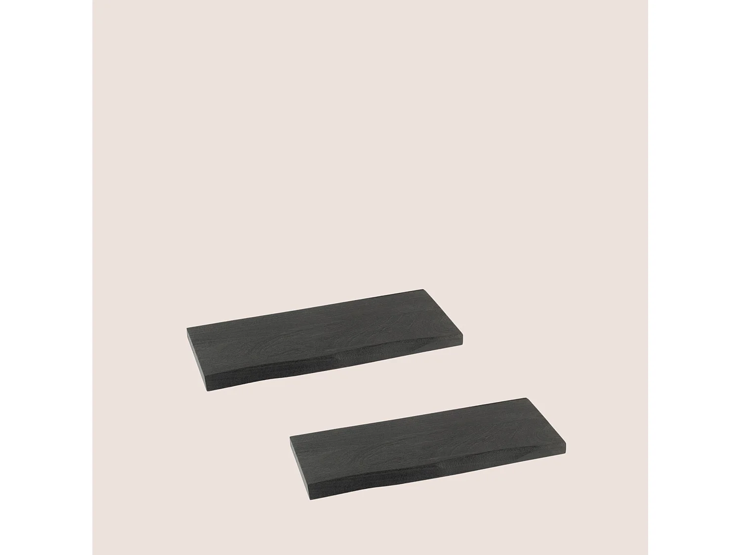 Etagère murale rectangulaire en bois d'acacia L70 (lot de 2) - EDGAR