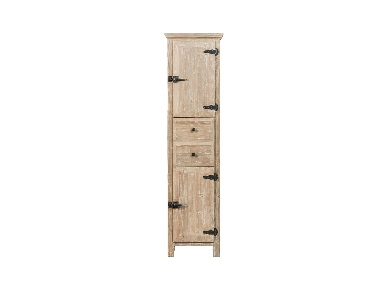 Colonne de salle de bain en bois et métal - LAURINA