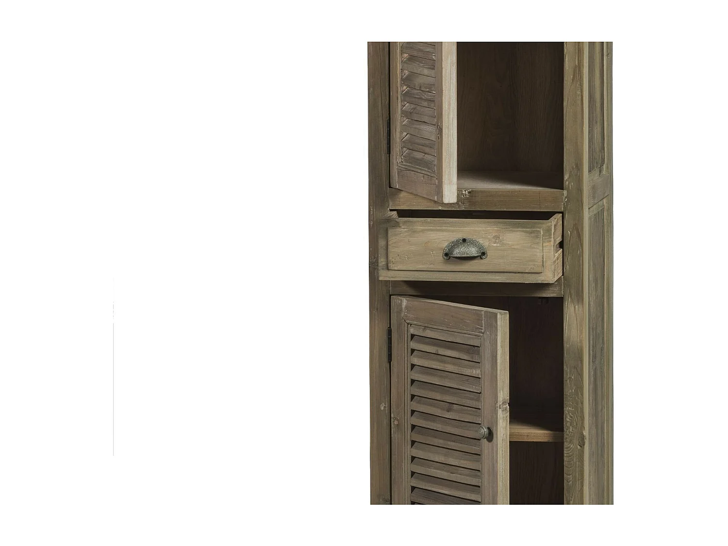 Colonne de salle de bain en bois avec porte en bois gauche - HANOÏ