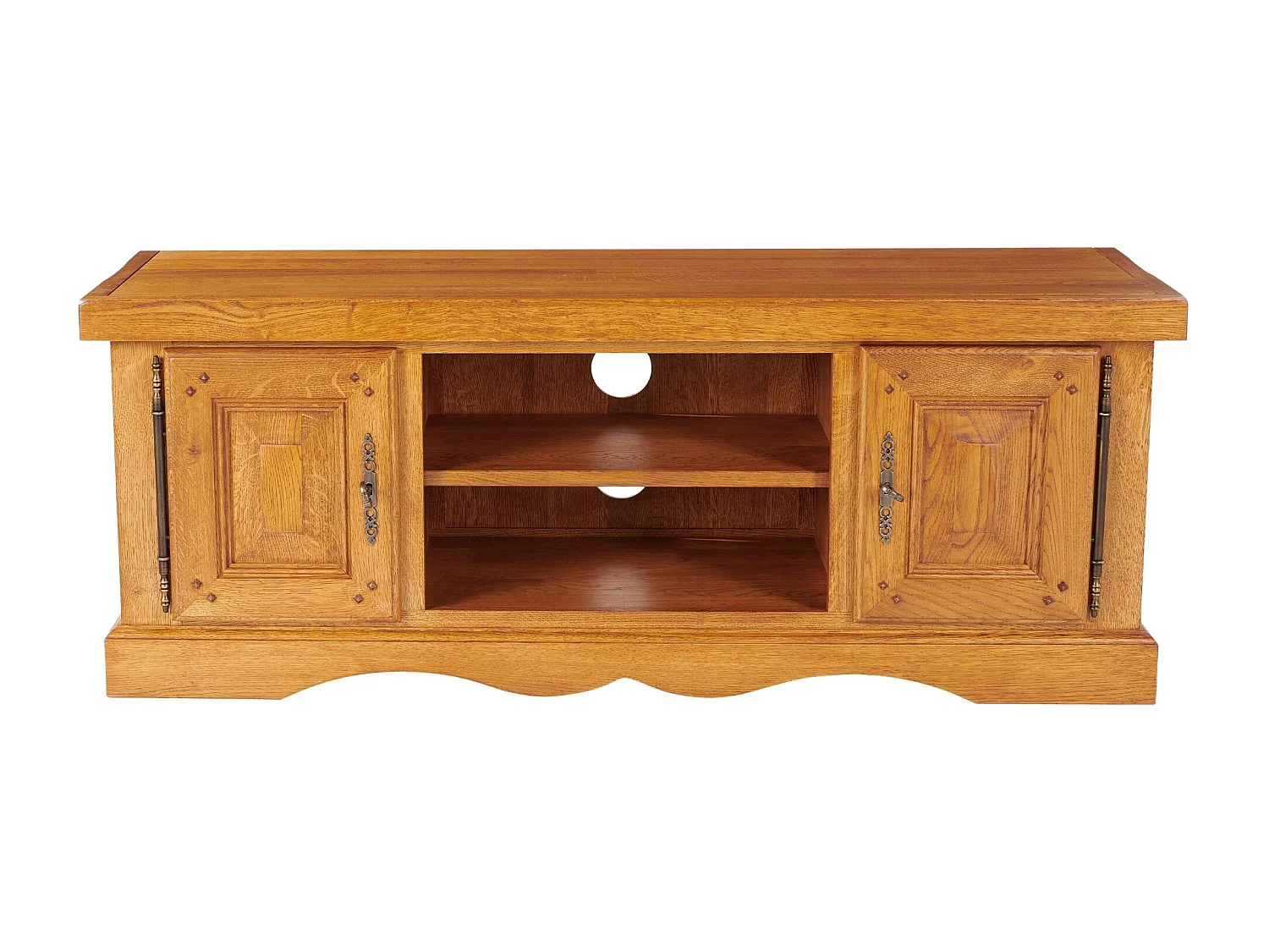 Meuble TV bas en chêne - LA BRESSE