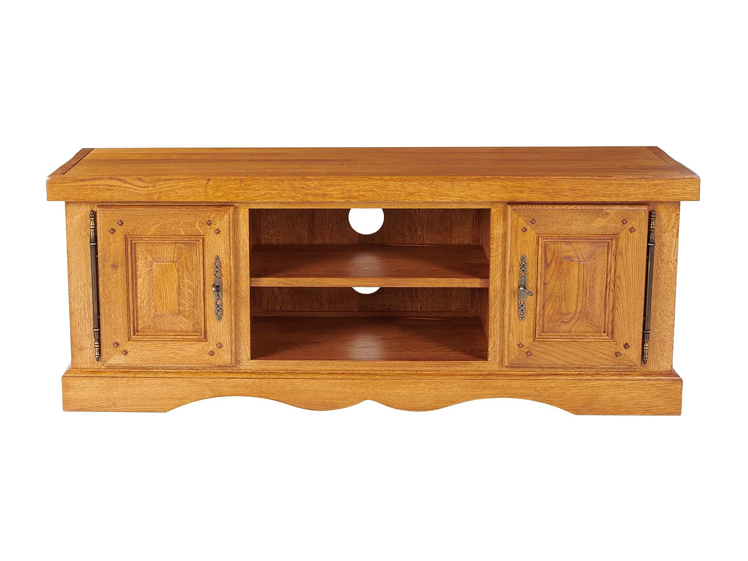 Meuble TV bas en chêne - LA BRESSE