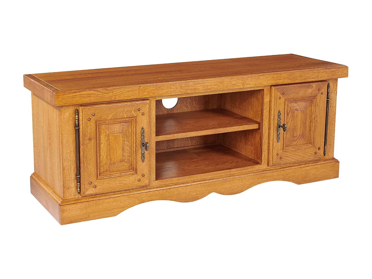 Meuble TV bas en chêne - LA BRESSE