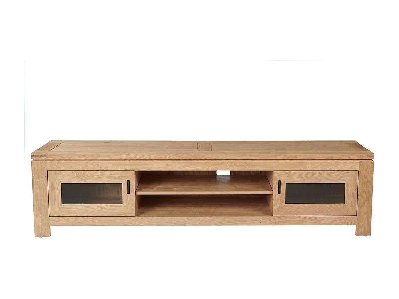 Meuble TV bas moderne en chêne clair L180 - BOSTON