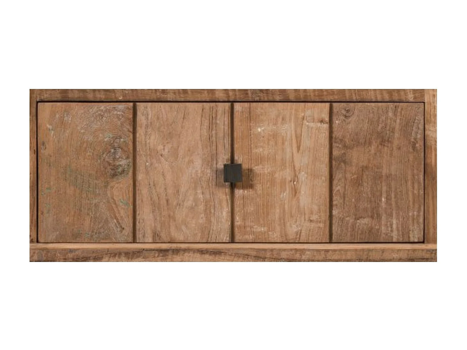 Meuble TV en bois recyclé 2 portes 1 tiroirs 1 niche - LINAS