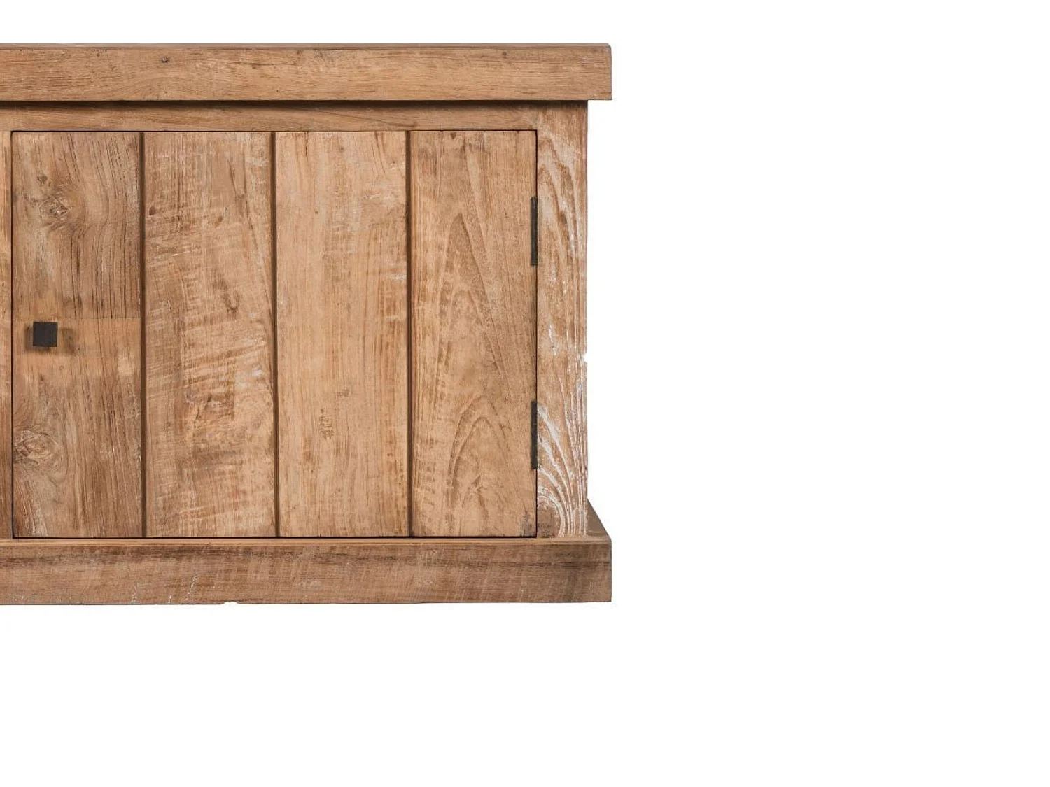 Meuble TV en bois recyclé 2 portes 1 tiroirs 1 niche - LINAS