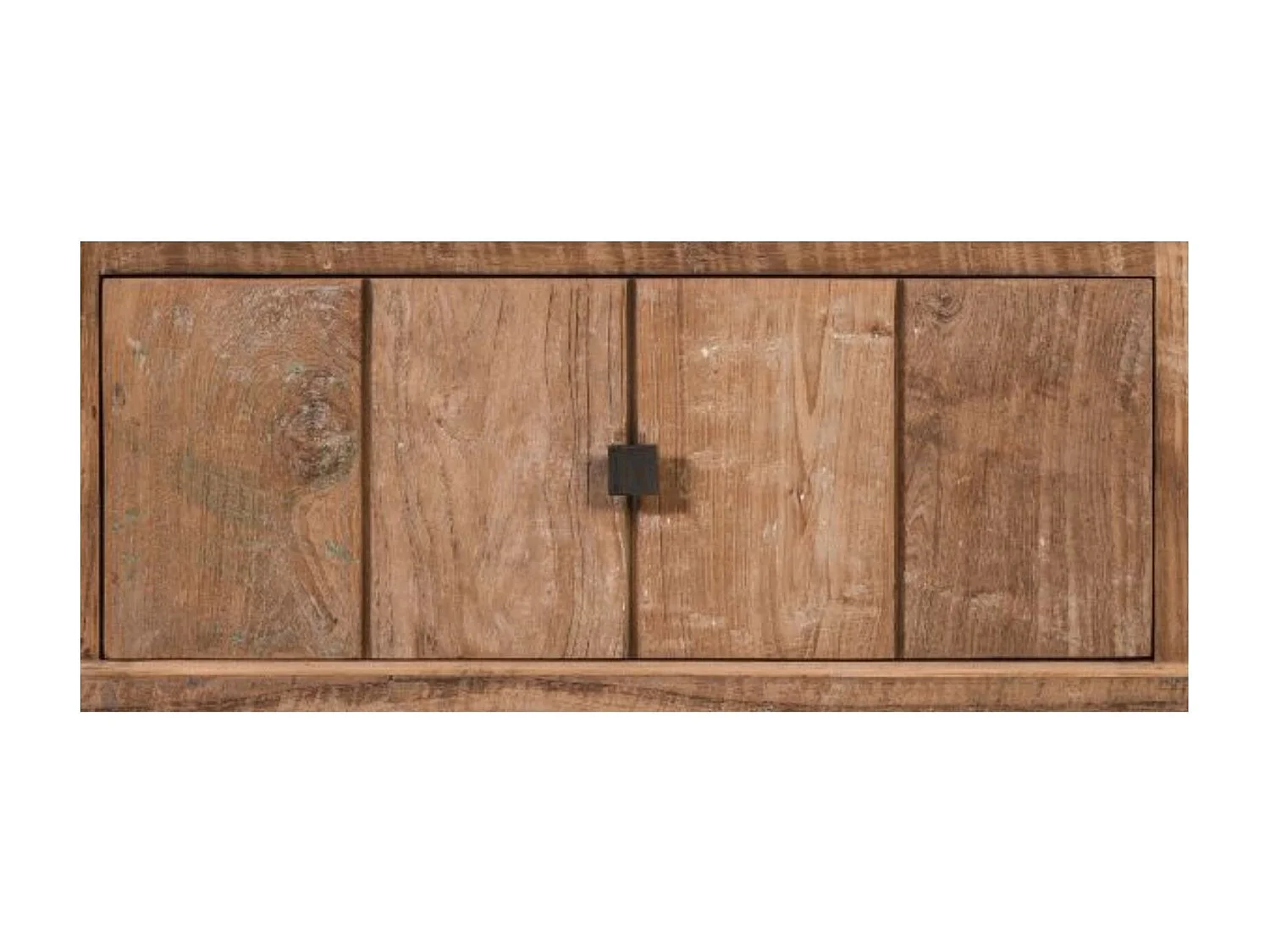 Meuble TV en bois recyclé 2 portes 1 tiroirs 1 niche - LINAS