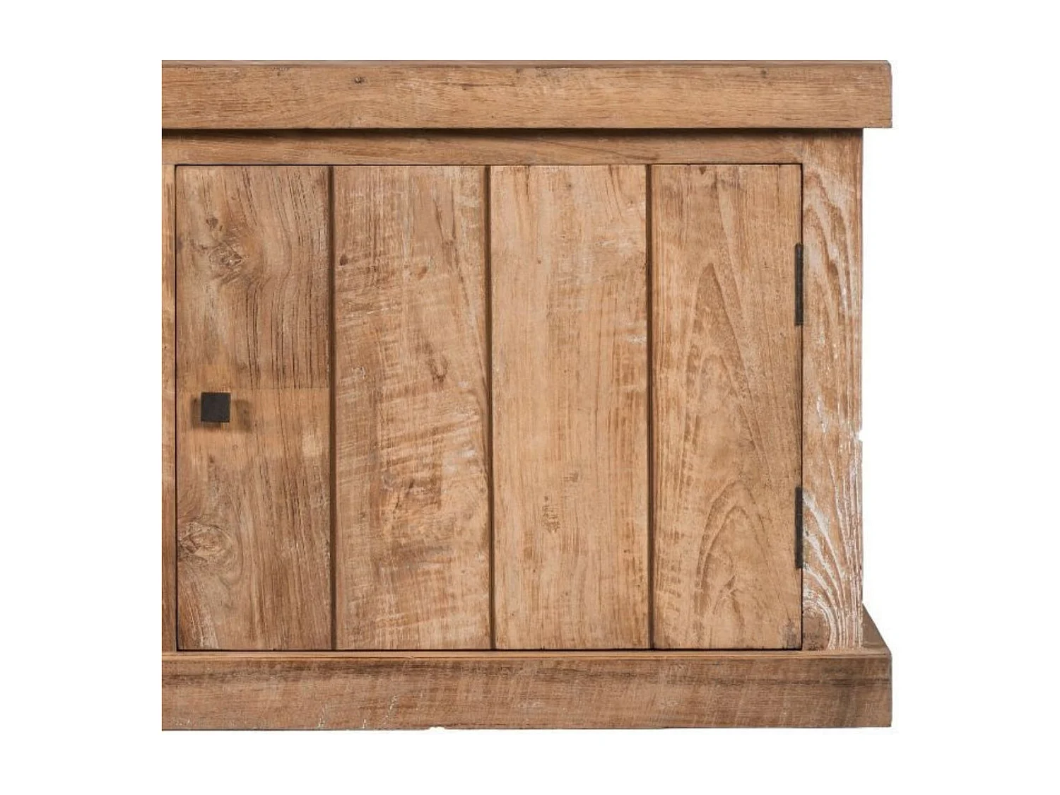 Meuble TV en bois recyclé 2 portes 1 tiroirs 1 niche - LINAS