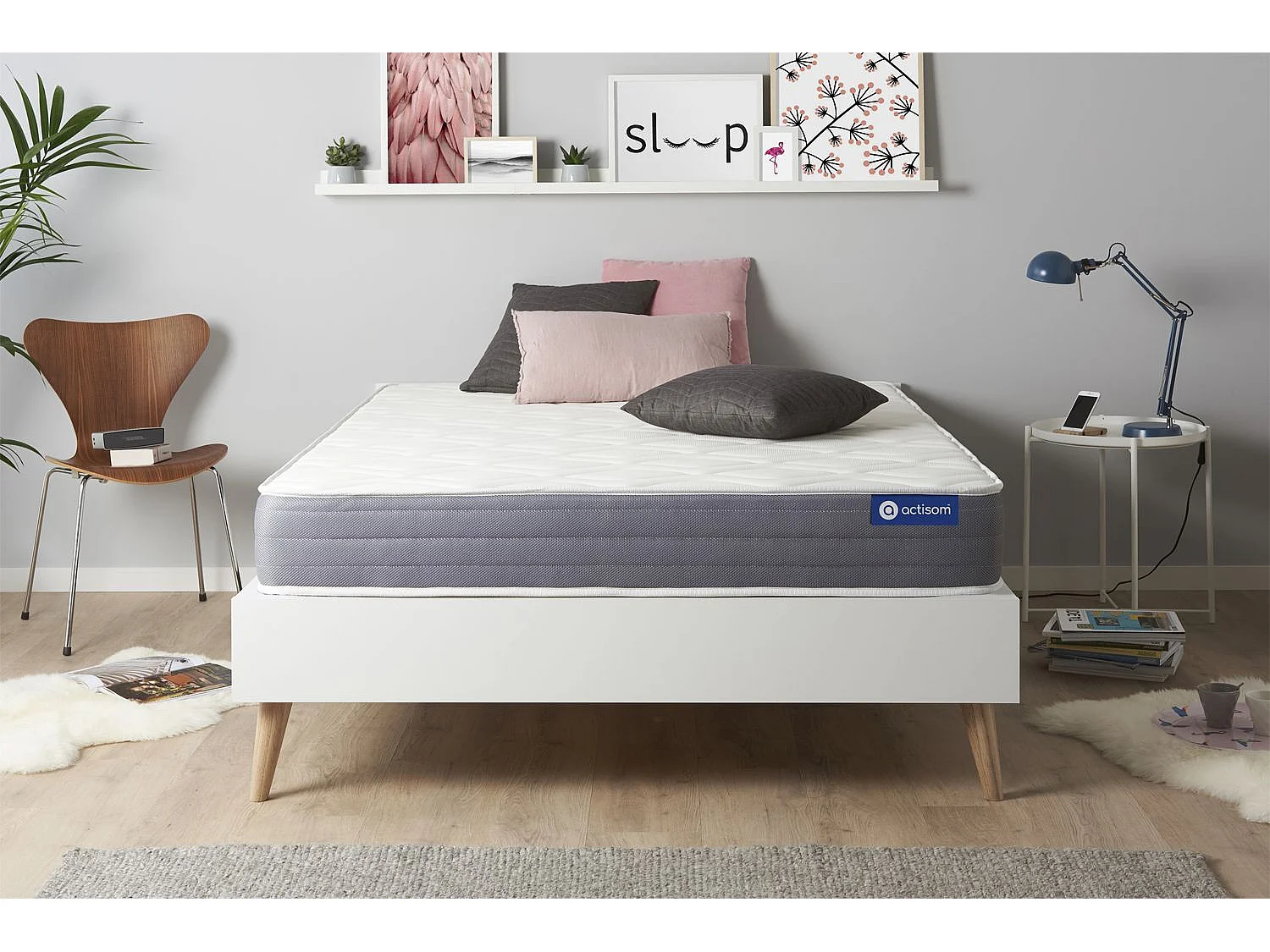 Materac Actimemo dream 130x220cm, Grubosc : 22 cm, Pianka z pamiecia ksztaltu, Umiarkowanie twardy, 5 stref komfortu