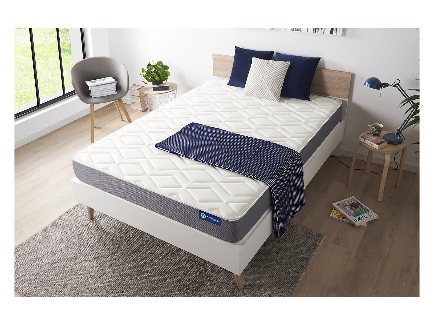 Actilatex dream matras 140x220cm , Matrasdikte : 22 cm , Latex en traagschuim , Vrij stevig, 5 comfortzones