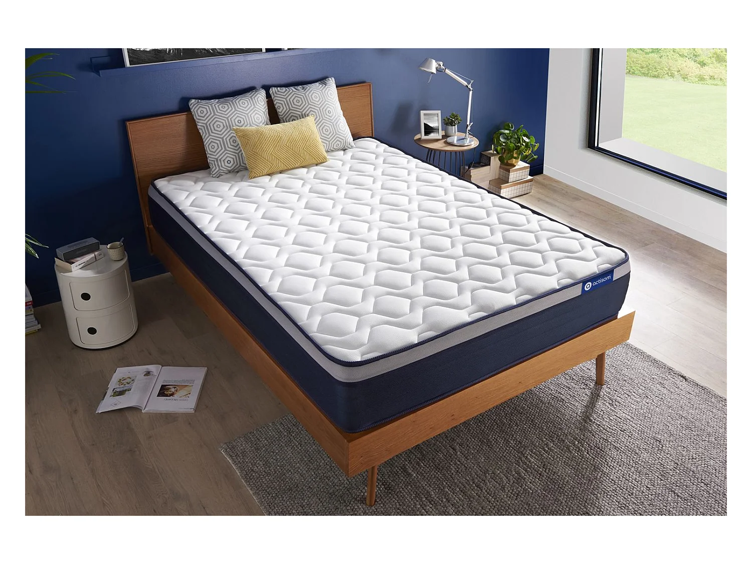 Matelas 160x210 cm Ressorts ensachés et Mémoire de forme - Actiflex Max