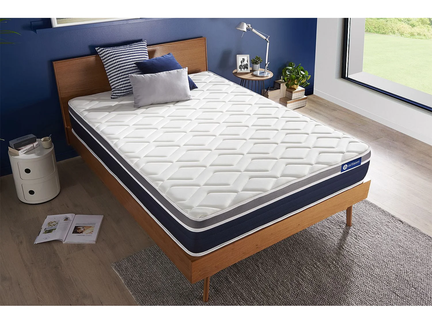 Matelas 160x220 cm Ressorts ensachés et Mémoire de forme - Actiflex Confort