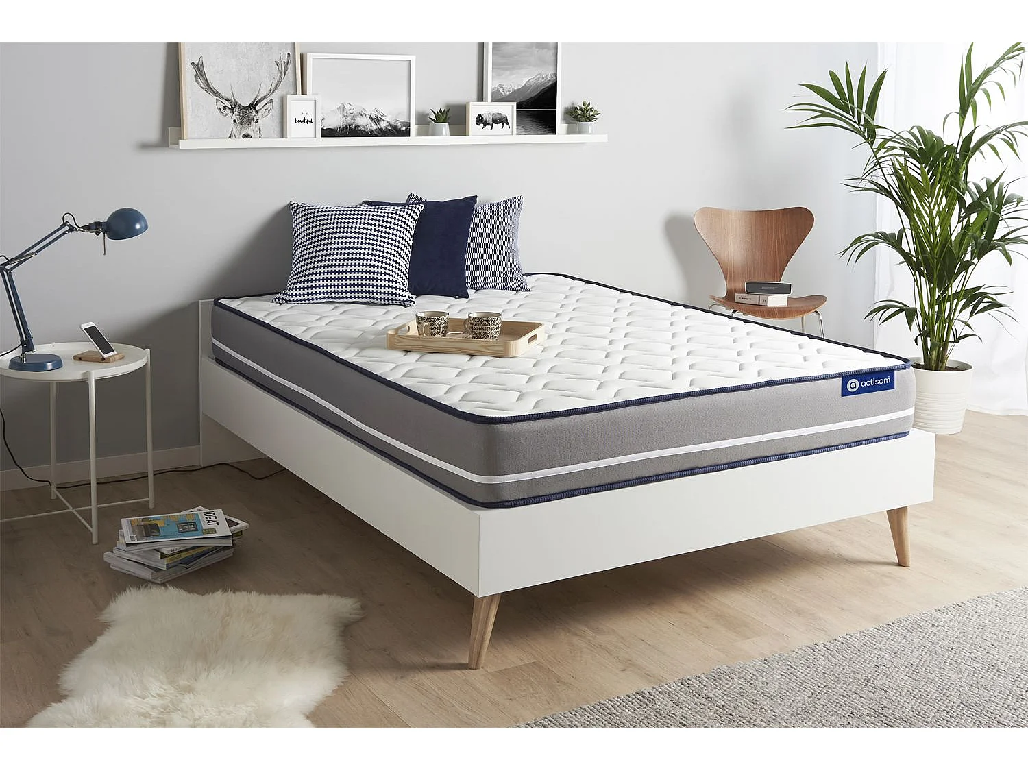 Actimemo pur matras 160x190cm , Matrasdikte : 20 cm , Traagschuim , Stevig, 3 comfortzones