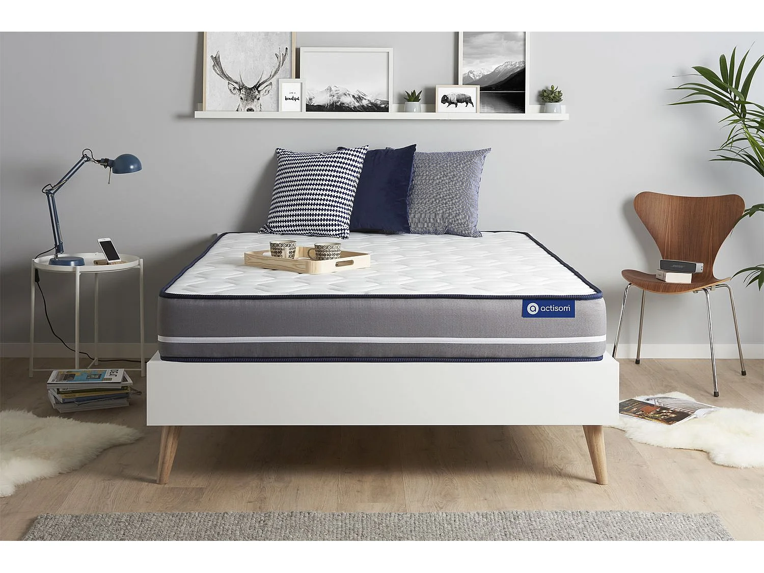 Actimemo pur matras 135x200cm , Matrasdikte : 20 cm , Traagschuim , Stevig, 3 comfortzones
