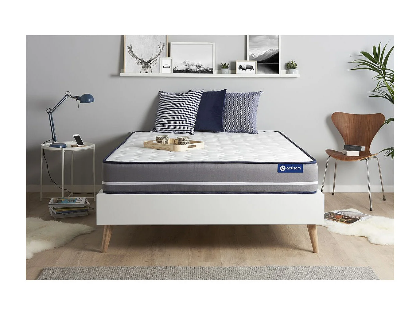 Actimemo pur matras 135x200cm , Matrasdikte : 20 cm , Traagschuim , Stevig, 3 comfortzones