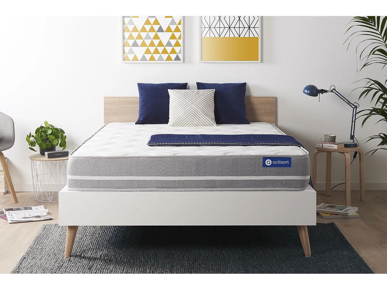 Colchón Actilatex touch 150x200cm, Grosor: 20cm, Látex y espuma viscoelástica, Equilibrado, 3 zonas de confort