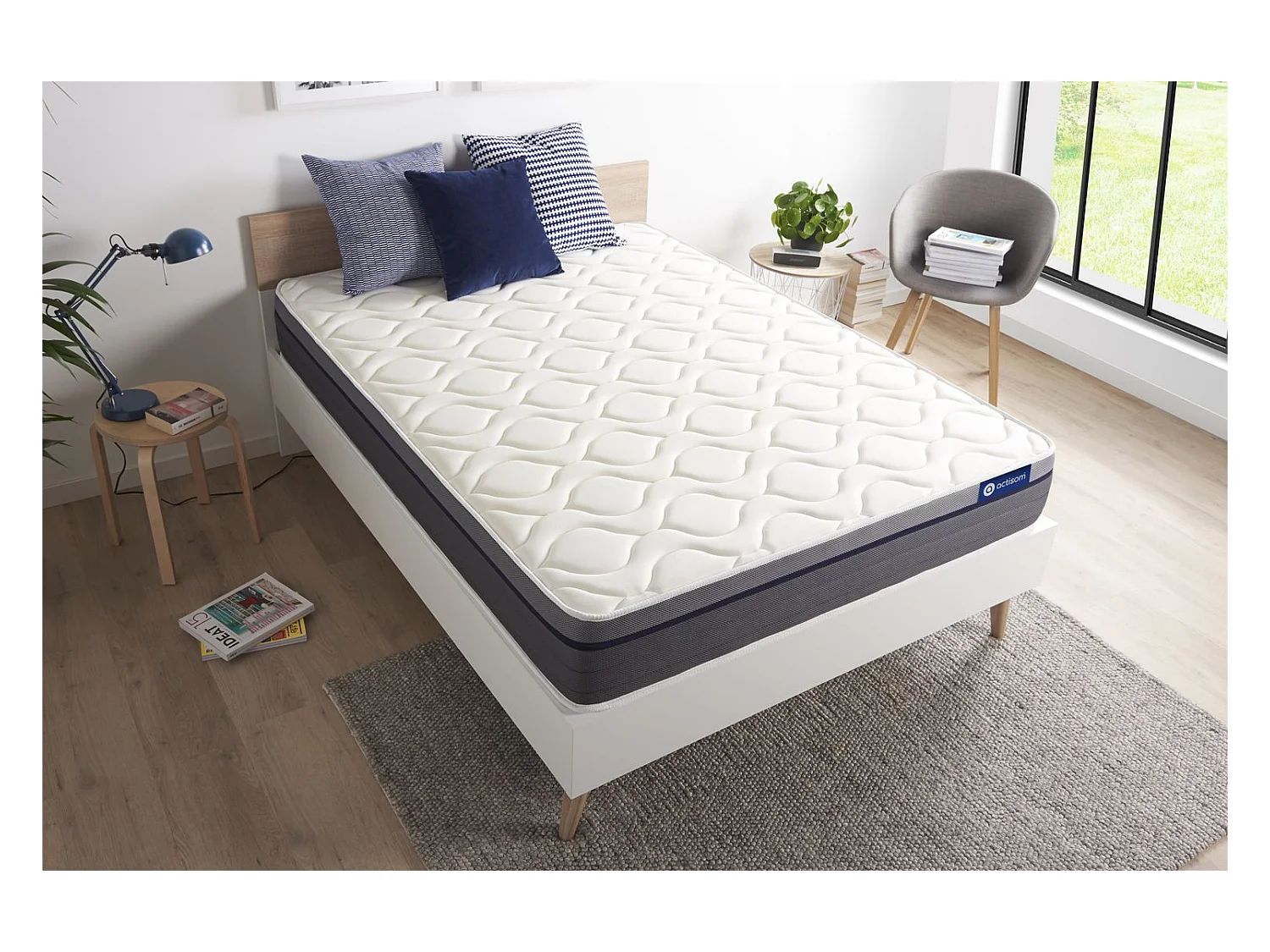 Matelas 135x190 cm Latex et mémoire de forme - Actilatex Zen