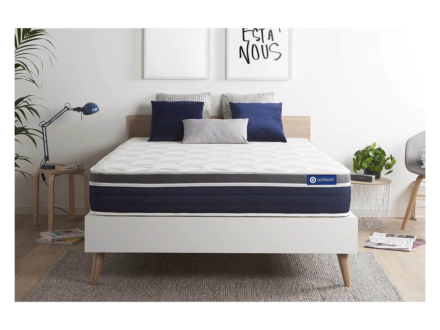 Materac Actilatex confort 160x190cm, Grubosc : 26 cm, Lateks i pianka z pamiecia ksztaltu, Umiarkowanie twardy, 7 stref komfortu