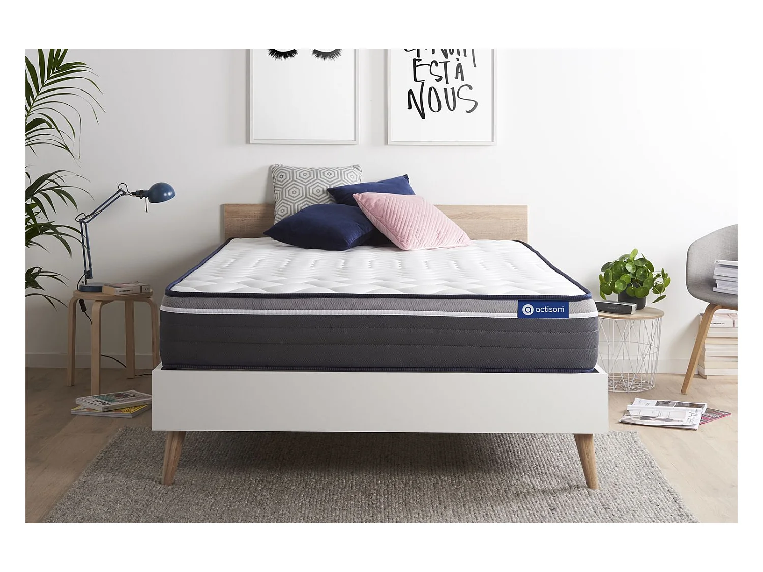 Matelas 130x190 cm Latex et mémoire de forme - Actilatex Plus