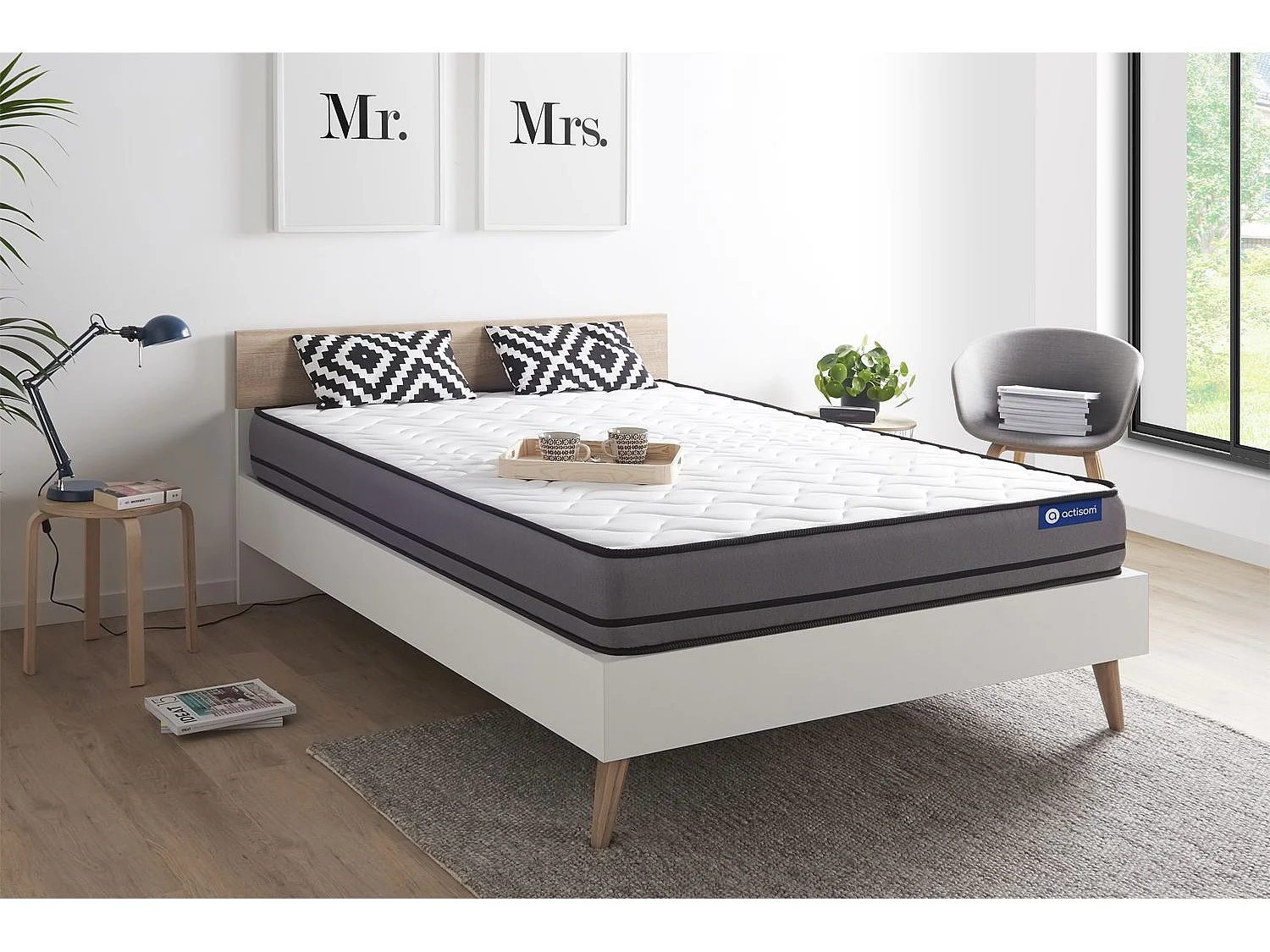 Actilatex night matras 160x220cm , Matrasdikte : 20 cm , Latex en traagschuim , Zeer stevig, 3 comfortzones