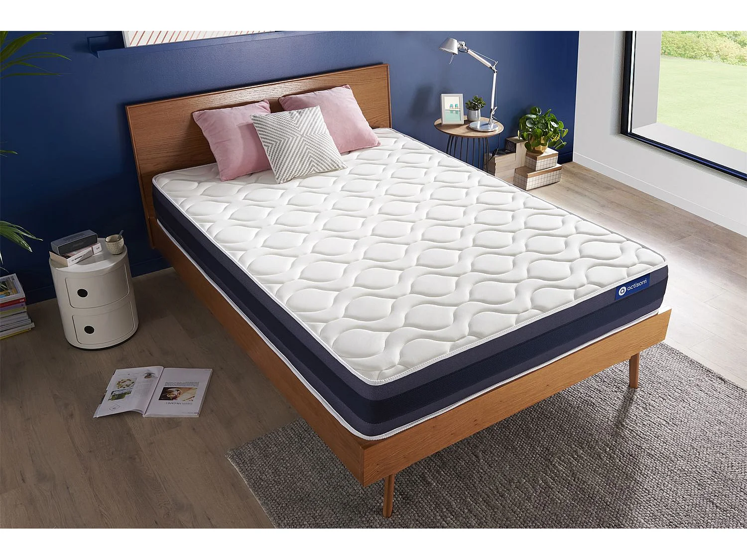 Matelas 80x220 cm Ressorts ensachés et Mémoire de forme - Actiflex Morpho