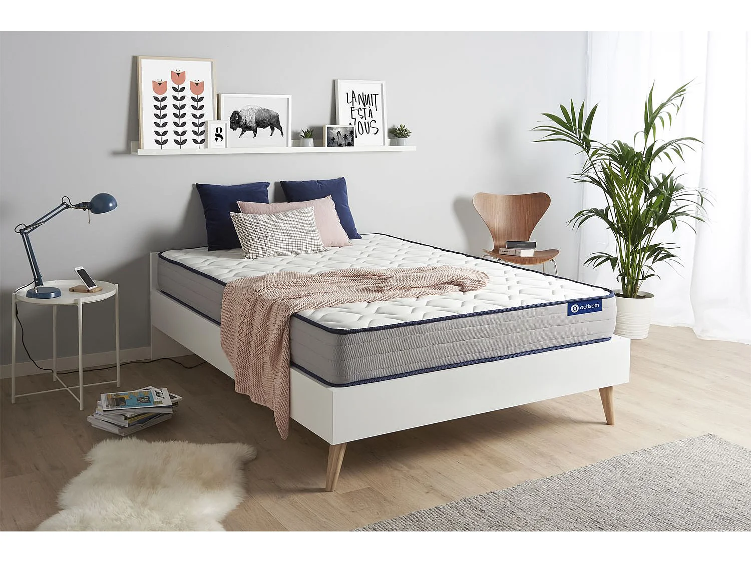 Actimemo form matras 150x190cm , Matrasdikte : 22 cm , Traagschuim , Stevig, 5 comfortzones