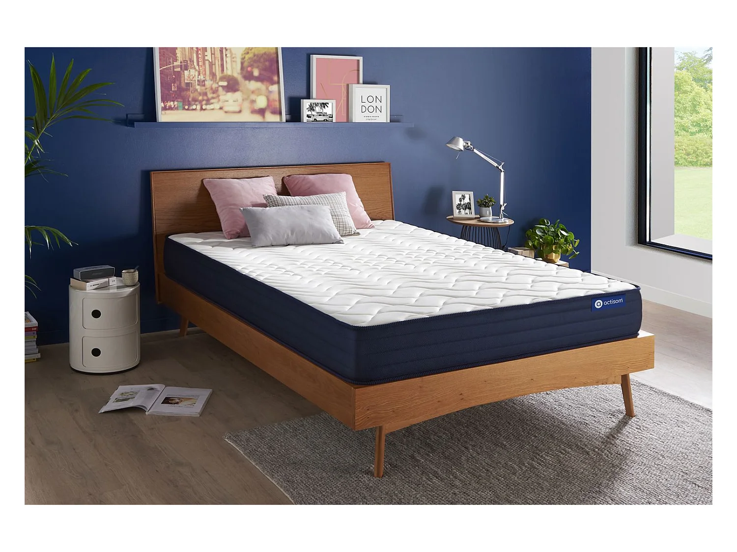 Matelas 130x200 cm Ressorts ensachés et Mémoire de forme - Actiflex Life