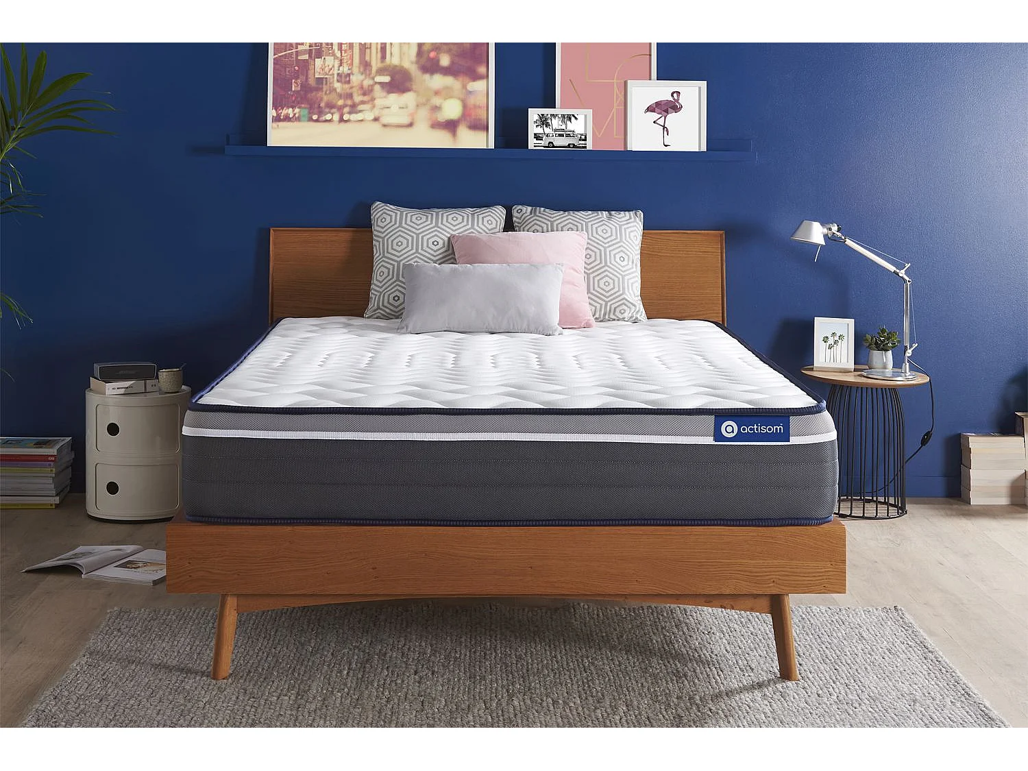 Materasso matrimoniale Actiflex plus 140x220cm - Spessore : 26cm - Molle insacchettate e memory foam - Molto rigido