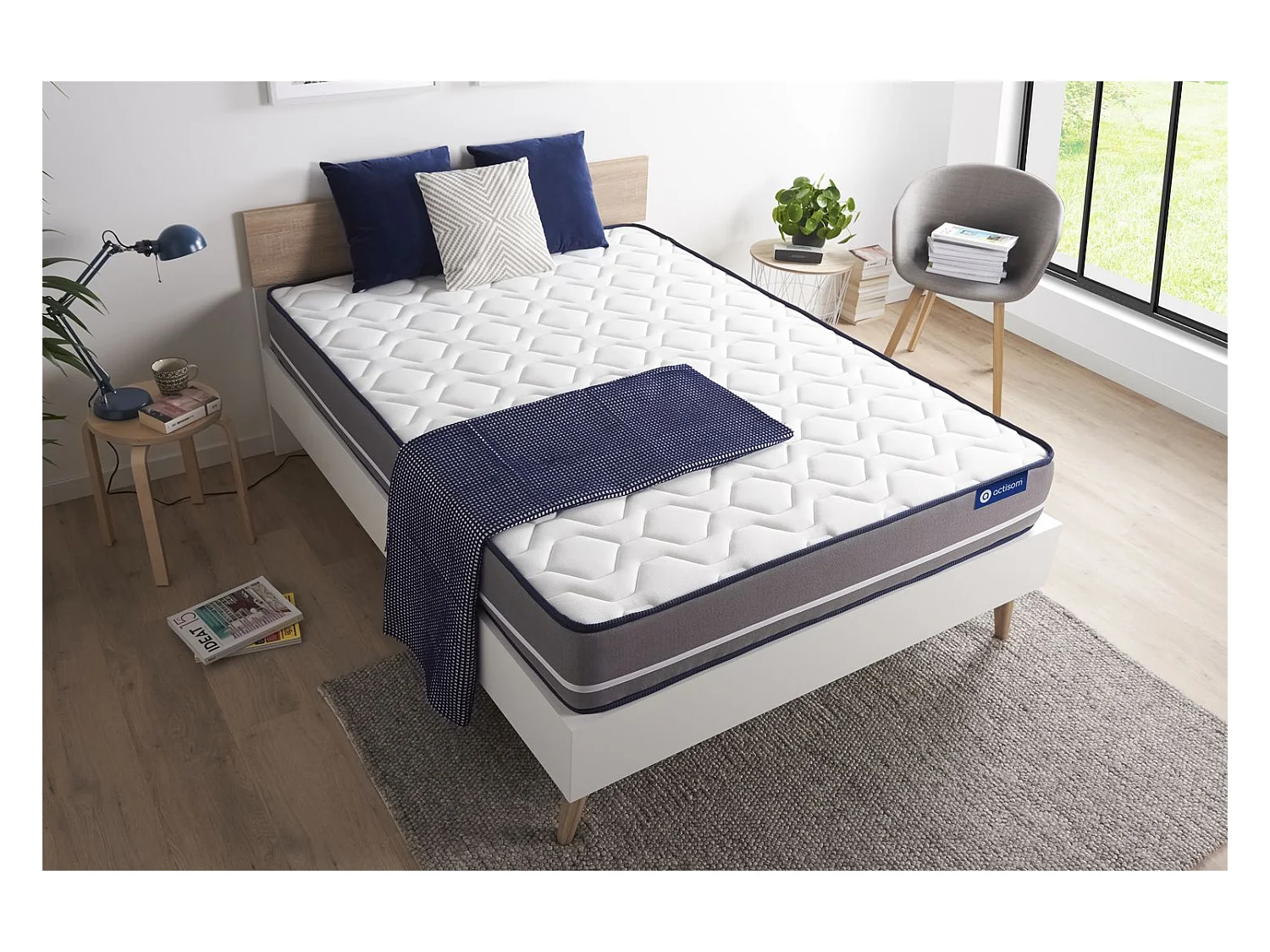 Actilatex pur matras 160x210cm , Matrasdikte : 20 cm , Latex en traagschuim , Stevig, 3 comfortzones