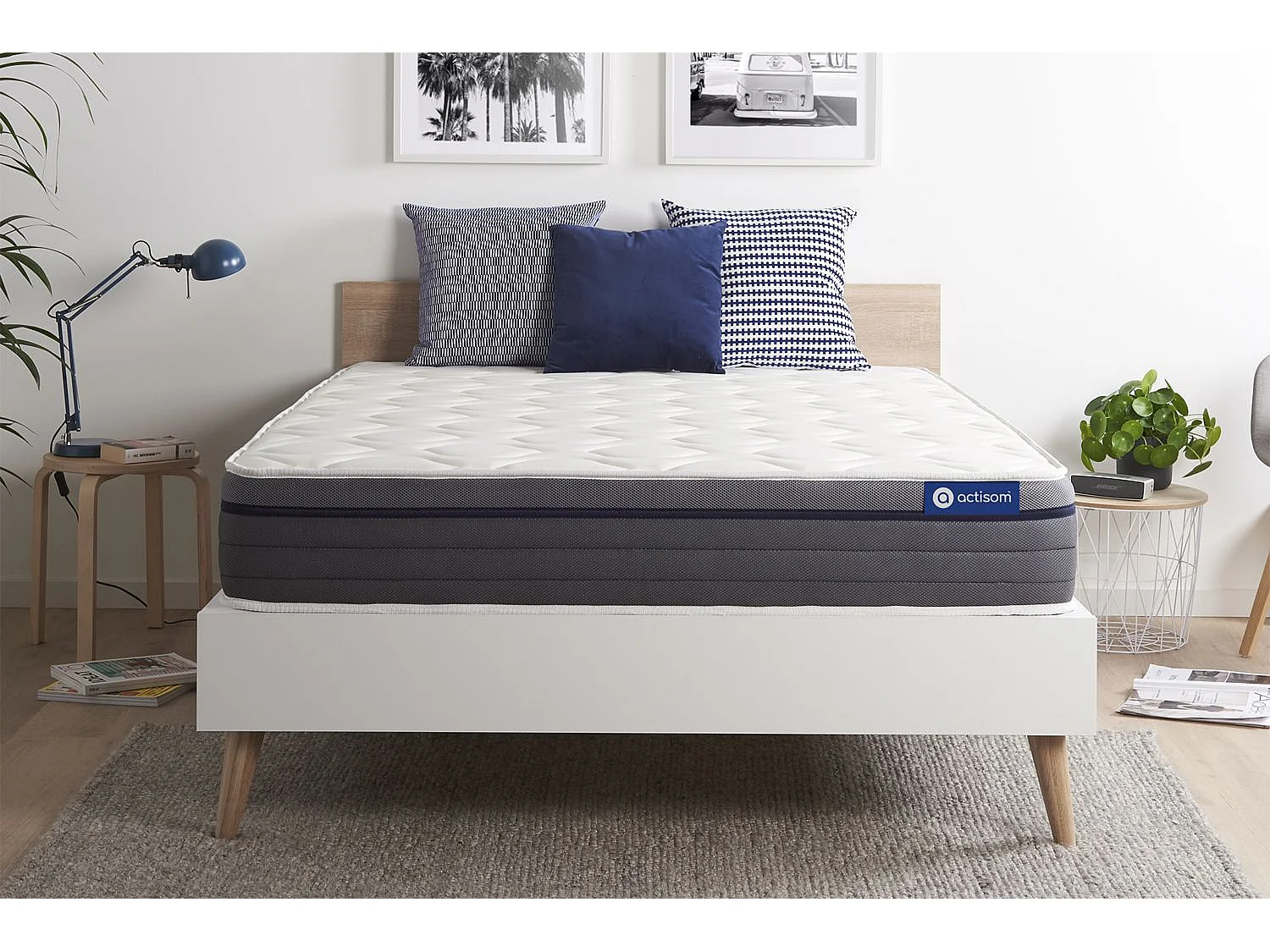 Materasso matrimoniale Actilatex zen 180x220cm - Spessore : 26cm - Lattice e memory foam - Bilanciato