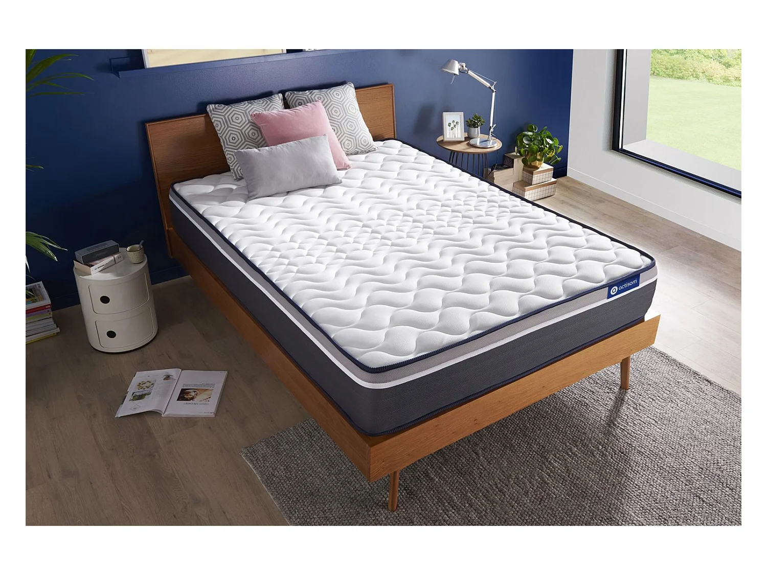 Matelas 160x210 cm Ressorts ensachés et Mémoire de forme - Actiflex Plus
