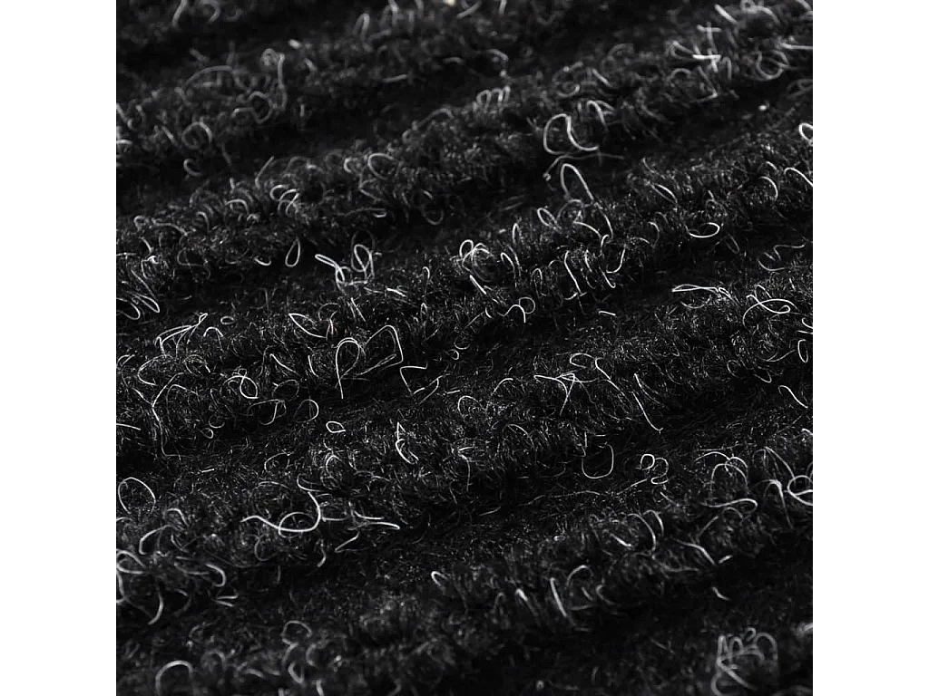 Tapis d'entrée noir paillasson PVC noire 120 x 90 x 90 cm DEC023112