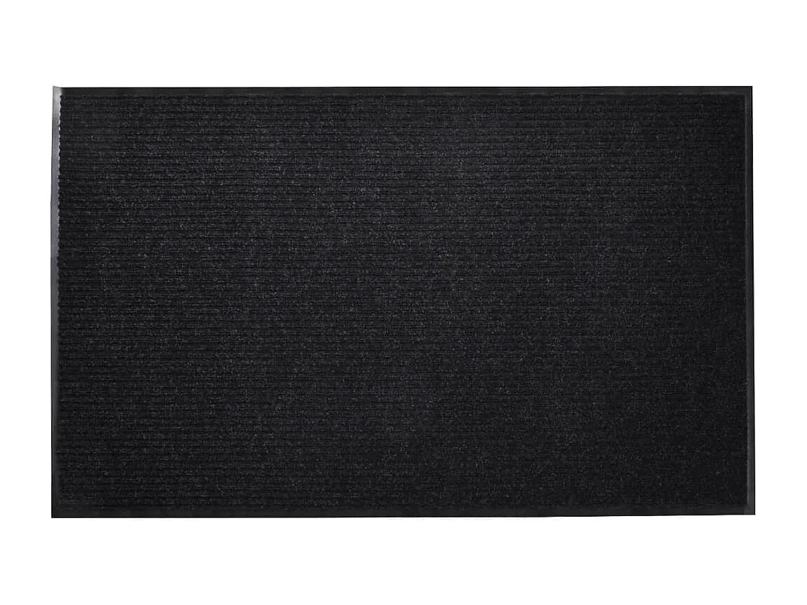 Tapis d'entrée noir paillasson PVC noire 90 x 60 x 60 cm DEC023111