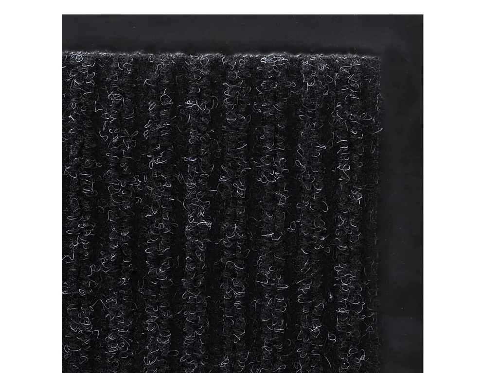 Tapis d'entrée noir paillasson PVC noire 90 x 60 x 60 cm DEC023111