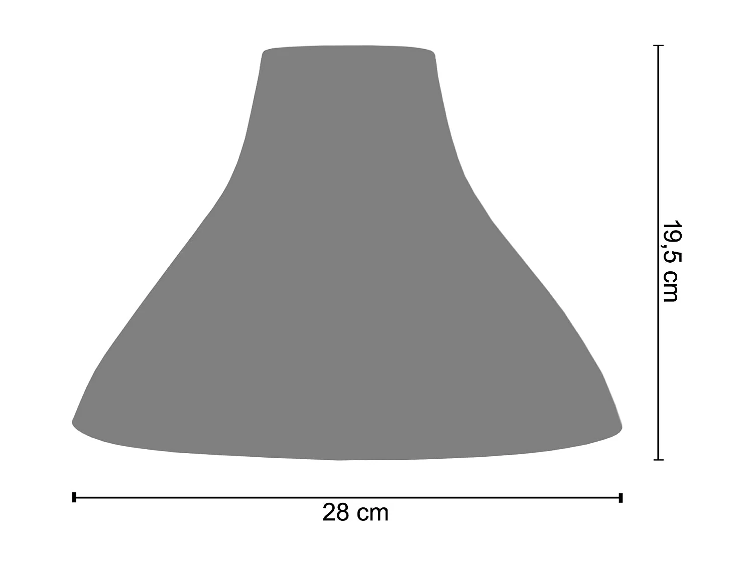 Abajur TOSEL TOSELIA metal Sino marfim D28 x H19,5  cm